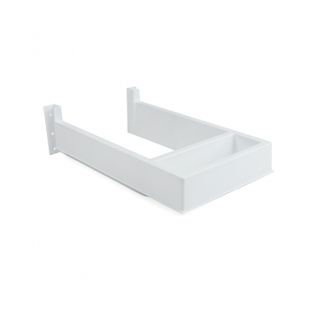 Salva sifón para cajón de baño, rectangular, Plástico, Blanco