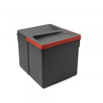 Contenedores para cajón cocina, altura 216 mm, 1x12L, Gris antracita