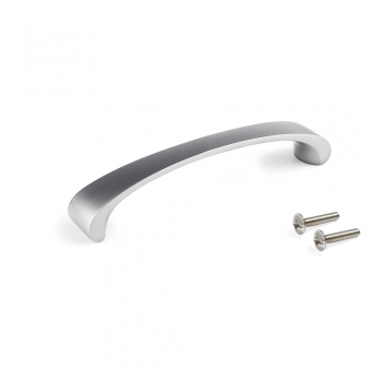 Tiradores para mueble, intereje 96 mm, Zamak, Niquel satinado