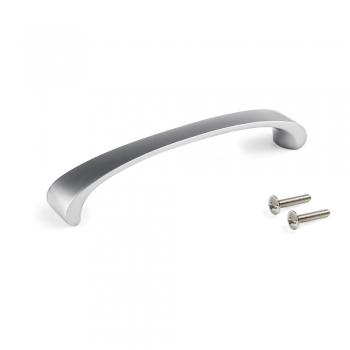 Tiradores para mueble, intereje 128 mm, Zamak, Niquel satinado