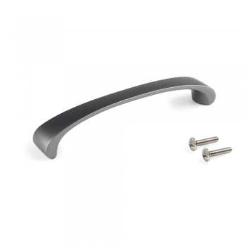 Tiradores para mueble, intereje 128 mm, Zamak, color titanio