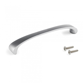 Tiradores para mueble, intereje 160 mm, Zamak, Niquel satinado