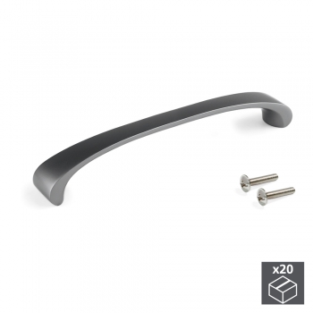 Tiradores para mueble, intereje 160 mm, Zamak, color titanio