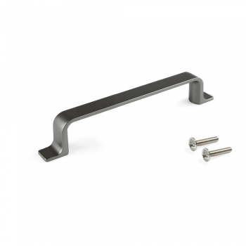 Tiradores para mueble, intereje 96 mm, Zamak, color titanio