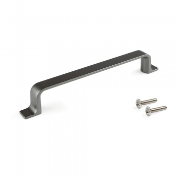 Tiradores para mueble, intereje 128 mm, Zamak, color titanio
