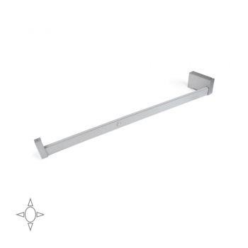 Barra para armario con luz LED, regulable 558-708 mm, batería extraible, sensor de movimiento, Luz Blanca natural, Aluminio, Anodizado mate