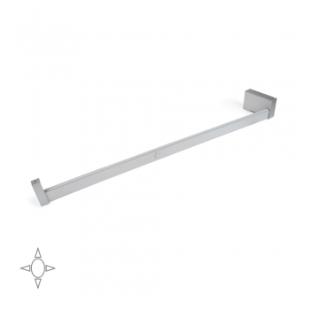 Barra para armario con luz LED, regulable 708-858 mm, batería extraible, sensor de movimiento, Luz Blanca natural, Aluminio, Anodizado mate