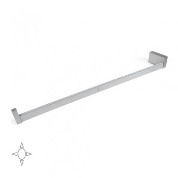 Barra para armario con luz LED, regulable 858-1.008 mm, batería extraible, sensor de movimiento, Luz Blanca natural, Aluminio, Anodizado mate