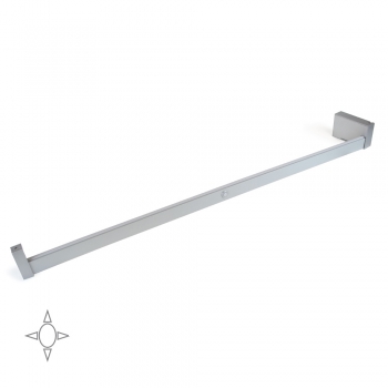 Barra para armario con luz LED, regulable 1.008-1.158 mm, batería extraible, sensor de movimiento, Luz Blanca natural, Aluminio, Anodizado mate