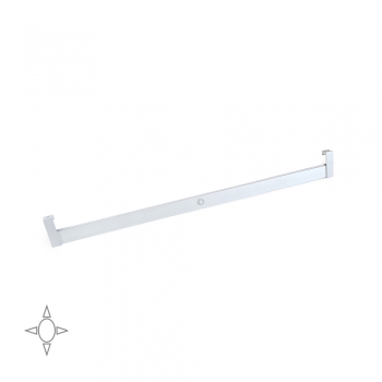 Barra para armario con luz LED, regulable 708-858 mm, 4 W-12V DC, sensor de movimiento, Luz Blanca natural, Aluminio, Anodizado mate