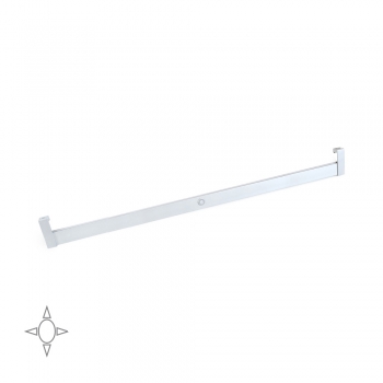 Barra para armario con luz LED, regulable 858-1.008 mm, 4,8 W-12V DC, sensor de movimiento, Luz Blanca natural, Aluminio, Anodizado mate