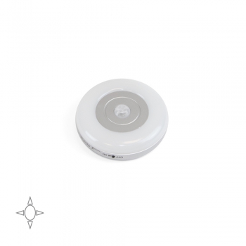 Aplique LED, recargable por USB, sensor de movimiento, Luz Blanca natural, Plástico, Gris metalizado