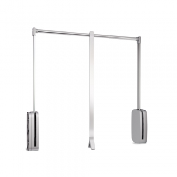 Colgador abatible para armario, regulable 830-1.150 mm, hasta 12 Kg, Acero, Cromado