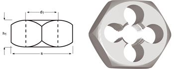 F202 - Dormer HSS Brillante M M Terrajas, exterior hexagonal DIN 382