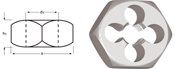 F272 - Dormer HSS Brillante G(BSP)  G(BSP) Terrajas, exterior hexagonal DIN 382