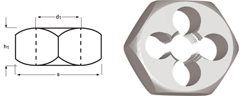 F302 - Dormer HSS Brillante M  M Terrajas, exterior hexagonal BS 1127:1950