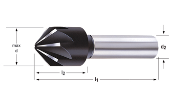 G132 - Dormer HSS Brillante Recto 90° Avellanadores - 90° DIN 335 A