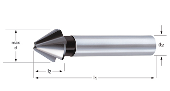 G135 - Dormer HSS Brillante Recto  Avellanadores - 60° DIN 334 C