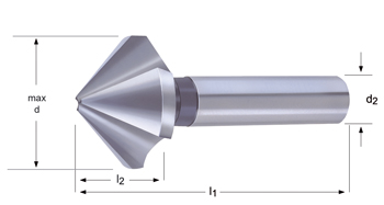 G136 - Dormer HSS Brillante Recto 90° Avellanadores - 90° DIN 335 C