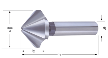 G400 - dormer metal duro brillante recto 90° avellanadores para