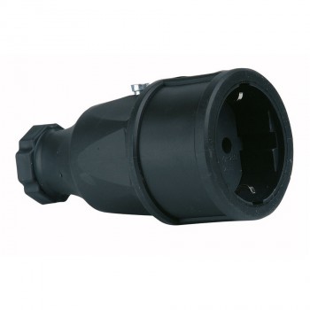 BASE MÓVIL DE GOMA 100% 16A 250V NEGRA