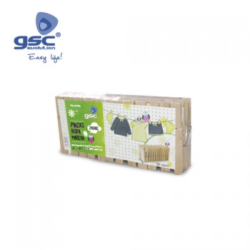 Pinzas ropa madera (Pack 24 unidades) Ref. 2702549