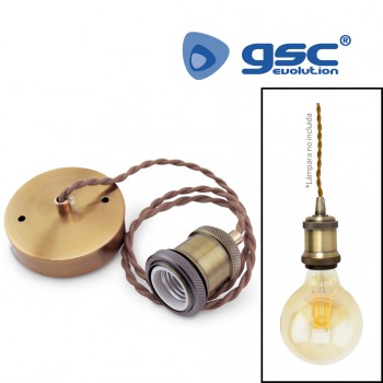 Portalámparas colgante cable trenzado Ref. 000704715