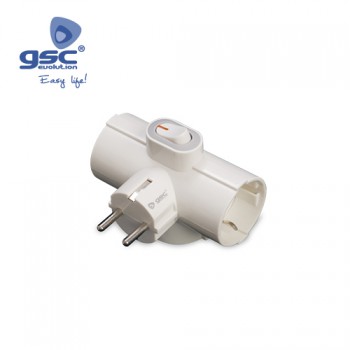 Ladrón triple salida + interruptor Ref. 000200717