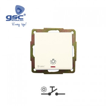 Pulsador de luz empotrable (Blanco) + LED Ref. 000201010