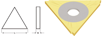 K311 - Dormer HSS-E TiN Cuchillas de tronzar 8° a derechas Corte Dormer