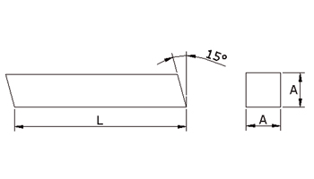 K520 - Dormer HSS-E Brillante Cuchillas Cuadrada h13 DIN 4964 B