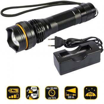 LINTERNA DE BOLSILLO RECARGABLE DE 500 LUMENS Ref. KL500CR