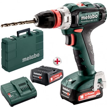 TALADRADORA ATORNILLADORA DE BATERÍA DE 12 VOLTIOS METABO Mod. POWERMAXX BS 12 Q