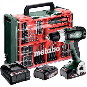 PACK TALADRO ATORNILLADOR DE PERCUSIÓN DE BATERÍA DE 18 VOLTIOS METABO Mod. SB 18 L SET (614053710)