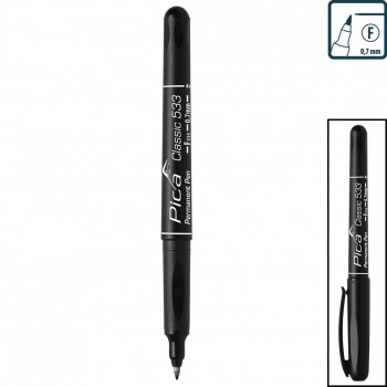 MARCADOR NEGRO PERMANENTE CON PUNTA FINA CLASSIC