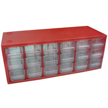 ESTANTE CLASIFICADOR APILABLE DE 18 CAJONES