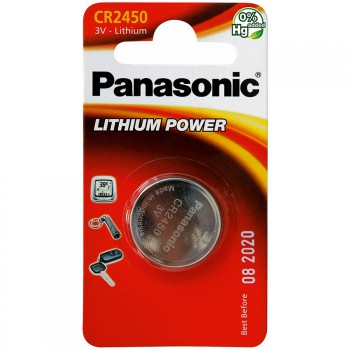 PILA DE BOTÓN PANASONIC CR2450 DE 3 V.