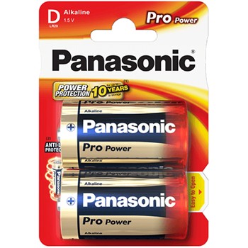 BLISTER DE 2 PILAS ALCALINAS PANASONIC LR20 DE 1,5 V.