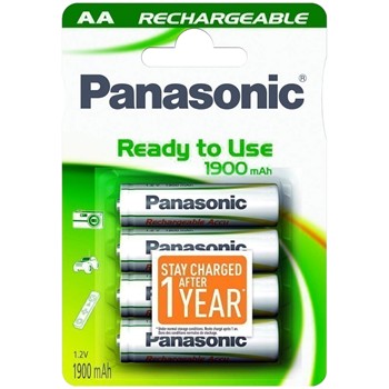 BLISTER DE 4 PILAS RECARGABLES Ni-MH PANASONIC P6 DE 1,2 V.