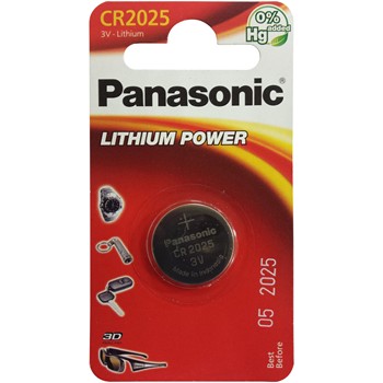 PILA DE BOTÓN PANASONIC CR2025 DE 3 V.