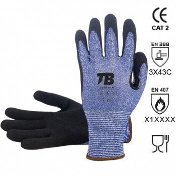 GUANTES DE FIBRA DE VIDRIO/NYLON CON RECUBRIMIENTO DE NITRILO Mod. 413 RF TFLN