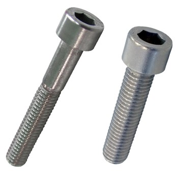 TORNILLO DIN-912 DE CABEZA CILÍNDRICA CON HUECO HEXAGONAL, DE ACERO INOXIDABLE A2 Y ROSCA MÉTRICA.
