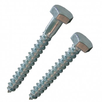 TORNILLO DIN-571 DE CABEZA HEXAGONAL DE ACERO CINCADO.