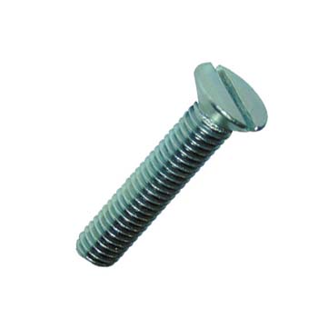 TORNILLO DIN-963 DE CABEZA AVELLANADA RANURADA, DE ACERO CINCADO Y ROSCA MÉTRICA.