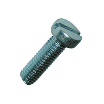 TORNILLO DIN-84 DE CABEZA CILÍNDRICA RANURADA, DE ACERO CINCADO Y ROSCA MÉTRICA.
