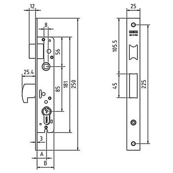 CERRADURA MCM 1450 PUERTAS METÁLICAS