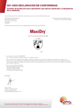 Conformidad ISO 18889